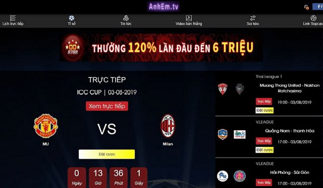Anhem.TV | Link trực tiếp bóng đá bình luận Tiếng Việt 1