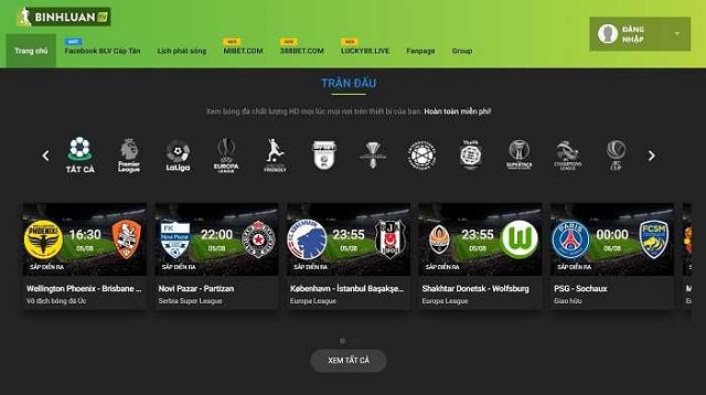 Binhluantv - Link xem bóng đá trực tuyến miễn phí HD 1