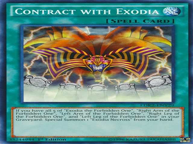 Contract with Exodia là lá bài exodia có cách triệu hồi khó nhất
