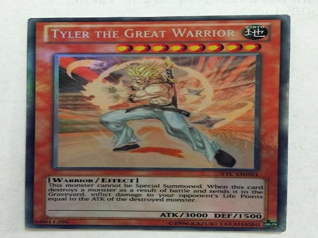 Tyler The Great Warrior là thẻ bài yugioh hiếm nhất thế giới có ý nghĩa nhân đạo