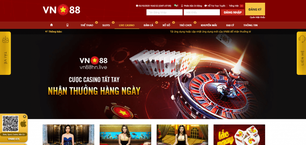 Casino trực tuyến mang đến cho thành viên tại VN88 những phút giây giải trí tuyệt vời nhất