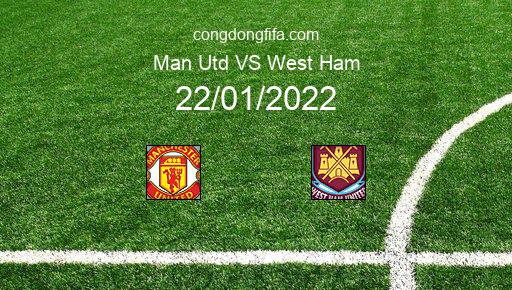 Soi kèo Man Utd vs West Ham, 22/01/2022 – PREMIER LEAGUE - ANH 21-22 1